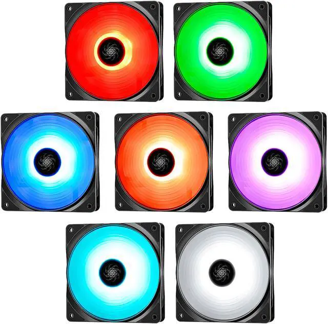 Alt view image 11 of 12 - DEEPCOOL RF 120 (3 in 1) Ultra Quiet PWM Fan 6 High Brightness Controllable RGB LED Lights (Controlling up to 6 RGB Devices Connected)