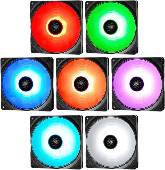 Alt view image 3 of 12 - Deepcool RF 140(2 in 1) Ultra Quiet Intelligent PWM Fan 6 High Brightness Controllable RGB LED Lights (Controlling up to 6 DEEPCOOL RGB Devices Connected)