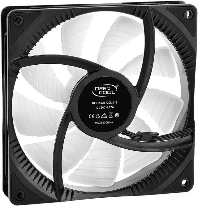 Alt view image 5 of 12 - Deepcool RF 140(2 in 1) Ultra Quiet Intelligent PWM Fan 6 High Brightness Controllable RGB LED Lights (Controlling up to 6 DEEPCOOL RGB Devices Connected)