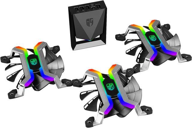 Alt view image 9 of 15 - DEEPCOOL Gamer Storm MF120 (3 in 1) 3x120mm Smart Case Fan APP Programmed Fan Speed and RGB Lighting Modes Frameless and Two Layer Blower Blades Design WIFI Connection