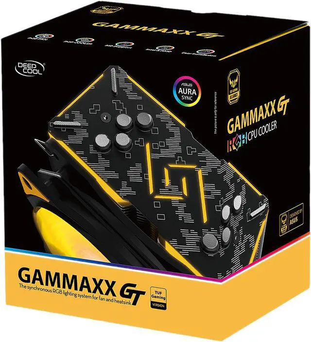 Alt view image 10 of 10 - DEEPCOOL GAMMAXX GT TGA TUF Gaming Alliance Edition Synchronized RGB all-aluminum Housing and Fan CPU Air Cooler 4 Heatpipes easy installation