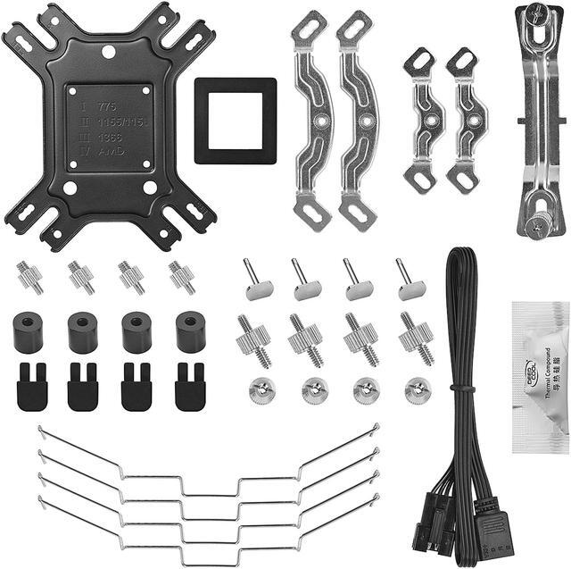 Alt view image 15 of 16 - DEEPCOOL Neptwin RGB Multiple RGB Modes 6 U-shaped Heatpipes & Twin-tower PWM CPU Air Cooler Metal Mounting Kit AM4 Compatible