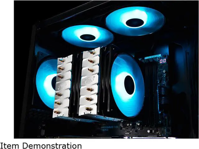 Alt view image 10 of 16 - DEEPCOOL Neptwin RGB Multiple RGB Modes 6 U-shaped Heatpipes & Twin-tower PWM CPU Air Cooler Metal Mounting Kit AM4 Compatible
