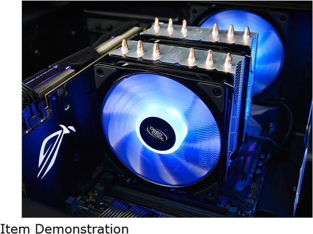 Alt view image 11 of 16 - DEEPCOOL Neptwin RGB Multiple RGB Modes 6 U-shaped Heatpipes & Twin-tower PWM CPU Air Cooler Metal Mounting Kit AM4 Compatible