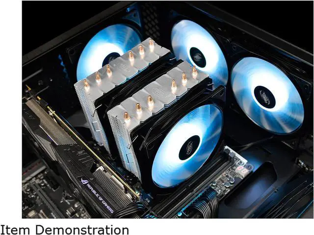 Alt view image 12 of 16 - DEEPCOOL Neptwin RGB Multiple RGB Modes 6 U-shaped Heatpipes & Twin-tower PWM CPU Air Cooler Metal Mounting Kit AM4 Compatible
