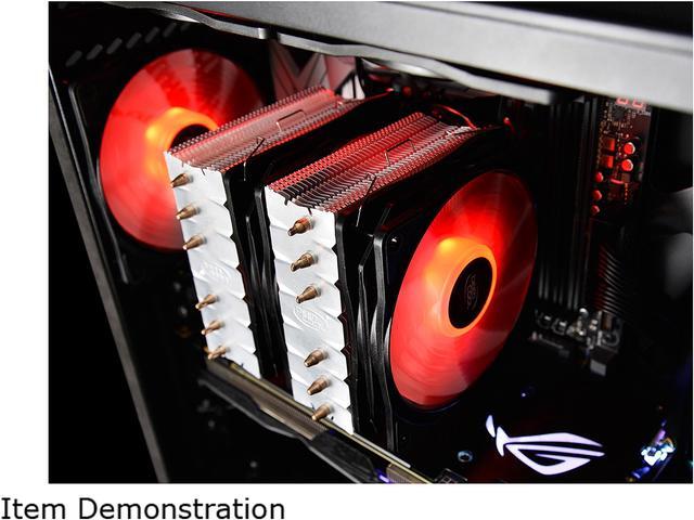Alt view image 13 of 16 - DEEPCOOL Neptwin RGB Multiple RGB Modes 6 U-shaped Heatpipes & Twin-tower PWM CPU Air Cooler Metal Mounting Kit AM4 Compatible