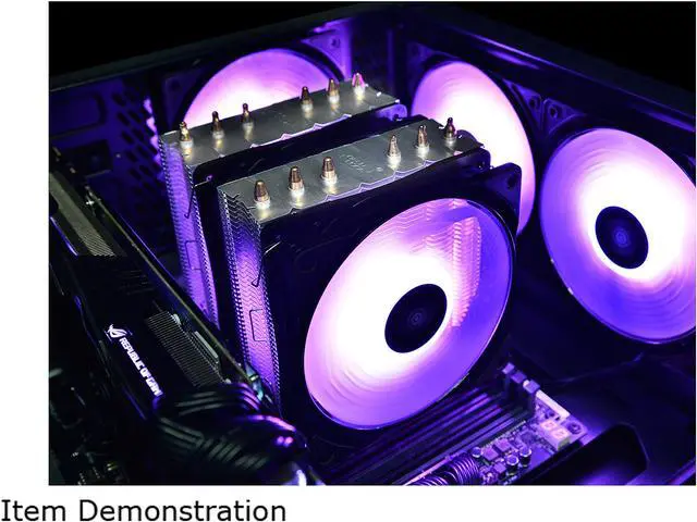 Alt view image 14 of 16 - DEEPCOOL Neptwin RGB Multiple RGB Modes 6 U-shaped Heatpipes & Twin-tower PWM CPU Air Cooler Metal Mounting Kit AM4 Compatible