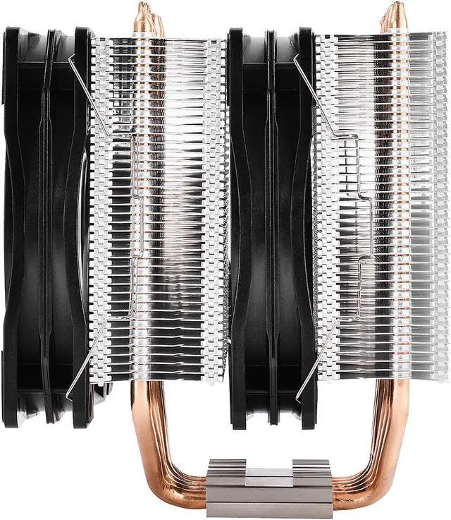 Alt view image 5 of 16 - DEEPCOOL Neptwin RGB Multiple RGB Modes 6 U-shaped Heatpipes & Twin-tower PWM CPU Air Cooler Metal Mounting Kit AM4 Compatible