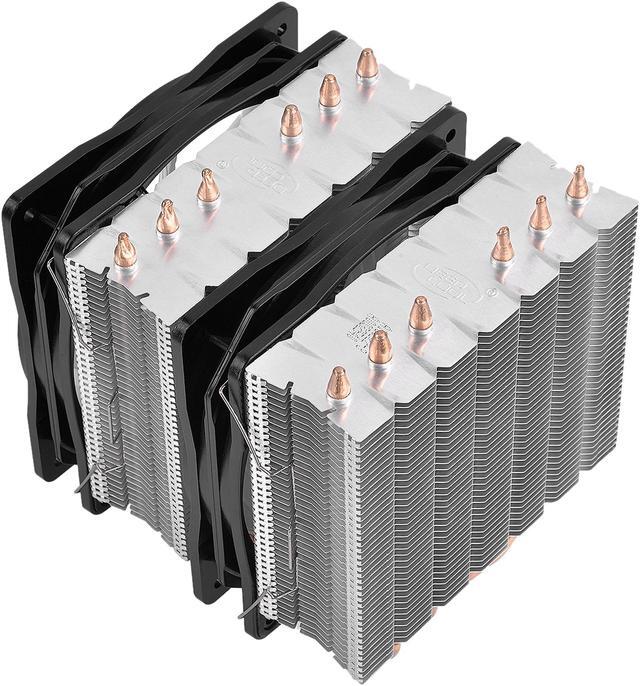 Alt view image 6 of 16 - DEEPCOOL Neptwin RGB Multiple RGB Modes 6 U-shaped Heatpipes & Twin-tower PWM CPU Air Cooler Metal Mounting Kit AM4 Compatible
