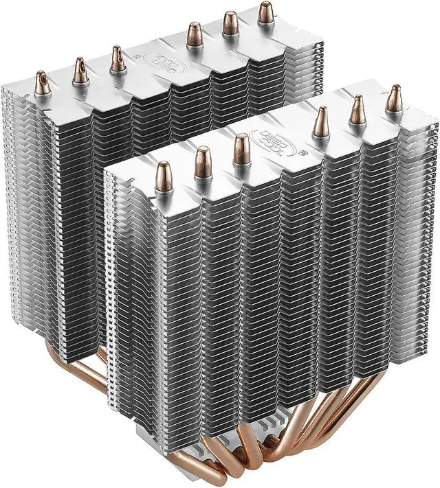 Alt view image 8 of 16 - DEEPCOOL Neptwin RGB Multiple RGB Modes 6 U-shaped Heatpipes & Twin-tower PWM CPU Air Cooler Metal Mounting Kit AM4 Compatible