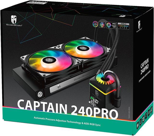 Alt view image 17 of 17 - DEEPCOOL Gamer Storm CAPTAIN 240 PRO ADD RGB M/B Control Ceramic Bearing Air pressure Adjustable Automatically Liquid CPU Cooler TR4 Compatible