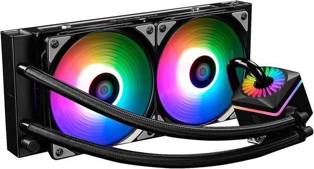 Alt view image 3 of 17 - DEEPCOOL Gamer Storm CAPTAIN 240 PRO ADD RGB M/B Control Ceramic Bearing Air pressure Adjustable Automatically Liquid CPU Cooler TR4 Compatible