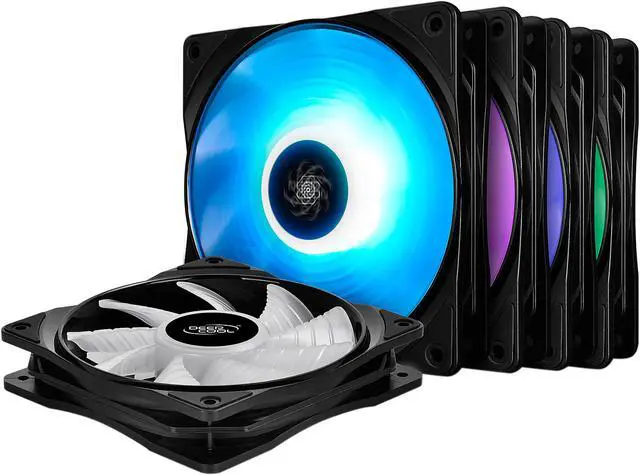 Main image of DEEPCOOL RF120M(5 in 1) Ultra Quiet intelligent PWM Fan 6 high brightness RGB LED Lights Motherboard Sync Multiple Control Modes