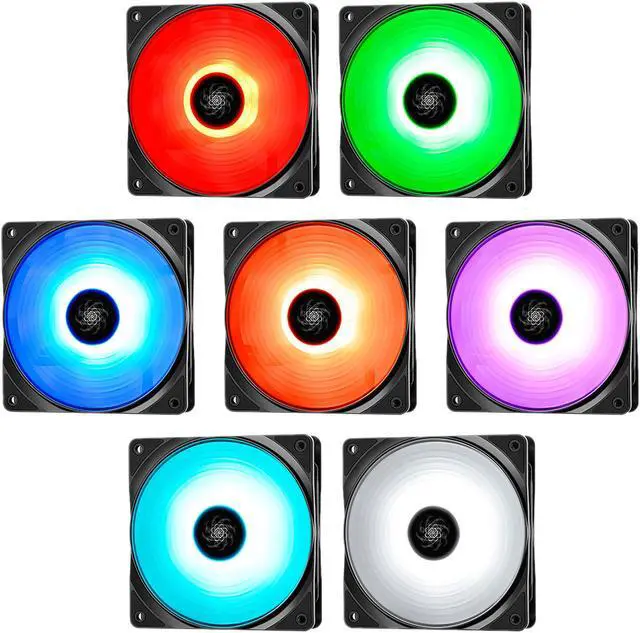 Alt view image 7 of 11 - DEEPCOOL RF120M(5 in 1) Ultra Quiet intelligent PWM Fan 6 high brightness RGB LED Lights Motherboard Sync Multiple Control Modes