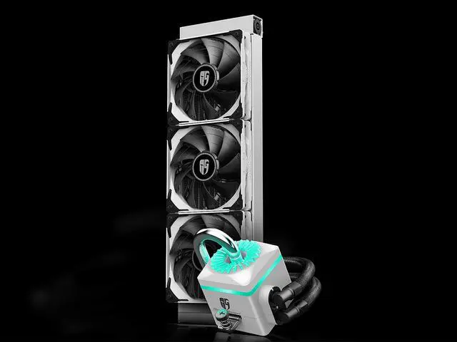 Alt view image 3 of 10 - DEEPCOOL Gamer Storm CAPTAIN 360X WHITE, RGB AIO Liquid CPU Cooler, White LED Waterblock, Anti-Leak Technology Inside, 12V RGB 4-Pin Motherboard Control, TR4/AM4 Compatible