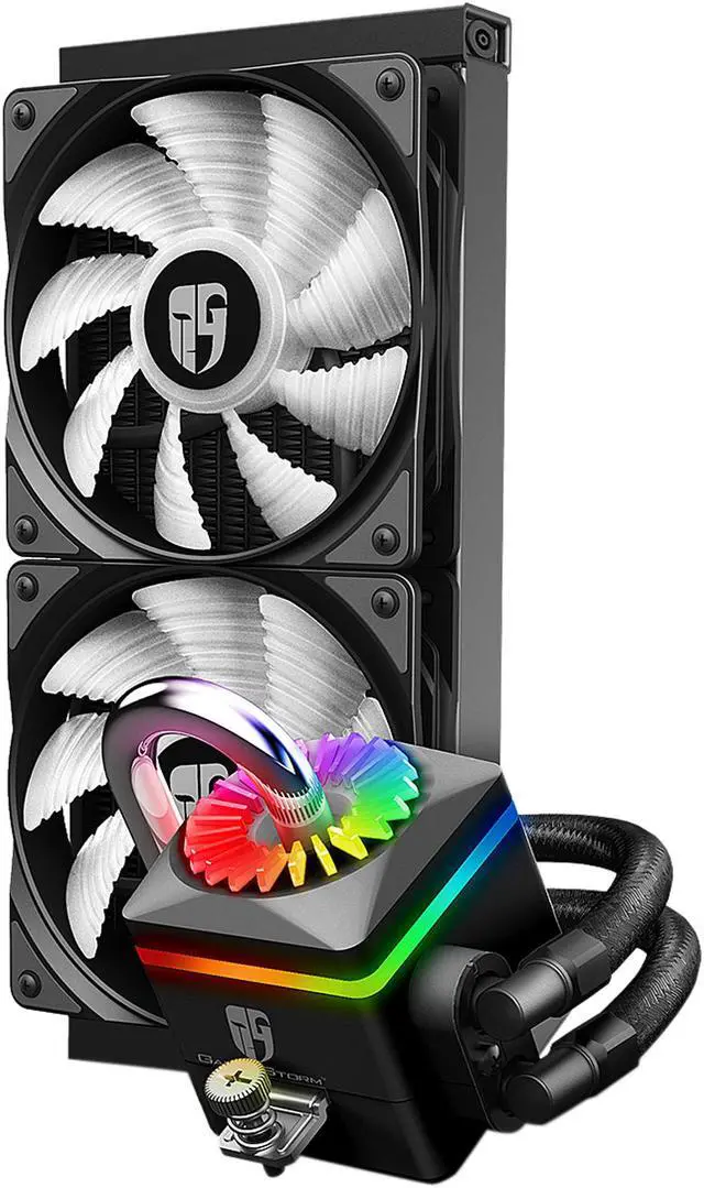 Alt view image 3 of 10 - DEEPCOOL GAMERSTORM CAPTAIN 240PRO V2, Addressable RGB AIO Liquid CPU Cooler, Anti-Leak Technology Inside, Cable Controller and 5V ADD RGB 3-Pin Motherboard Control