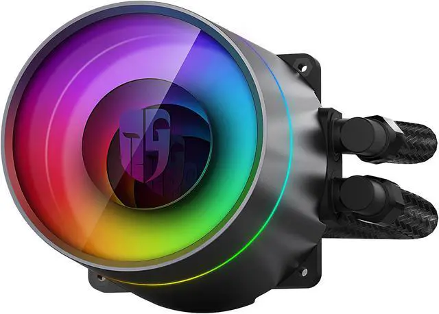 Alt view image 5 of 12 - DeepCool CASTLE 240EX RGB AIO Liquid CPU Cooler, Anti-Leak Technology, Two MF120GT A-RGB PWM Fans, Wire Controller and 5V-D-G 3-Pin Motherboard Connector, TR4/AM4 Supported LGA 1700 Compatible