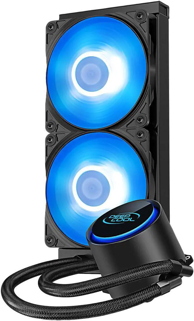Alt view image 2 of 15 - DeepCool CASTLE 240R AIO Liquid CPU Cooler, Anti-Leak Technology, 120mm RGB PWM Fan, 12V 4-Pin Motherboard Connector, Intel/ AMD AM4 LGA 1700 Compatible