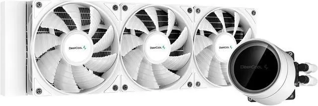 Alt view image 3 of 9 - DeepCool CASTLE 360EX A-RGB WH AIO Liquid CPU Cooler with Anti-Leak Technology, 3x 120mm CF120 Fans, Included Controller and 5V A-RGB Motherboard Sync support, Intel 115X/1200/2066, AMD TR4/AM4
