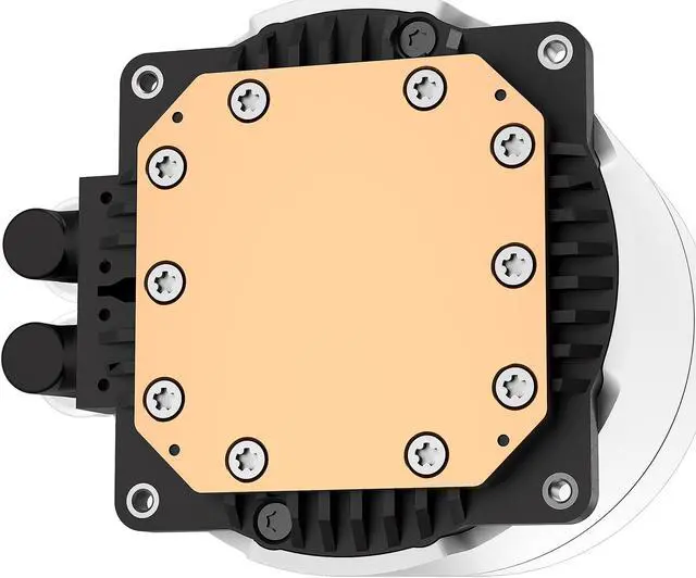 Alt view image 5 of 9 - DeepCool CASTLE 360EX A-RGB WH AIO Liquid CPU Cooler with Anti-Leak Technology, 3x 120mm CF120 Fans, Included Controller and 5V A-RGB Motherboard Sync support, Intel 115X/1200/2066, AMD TR4/AM4
