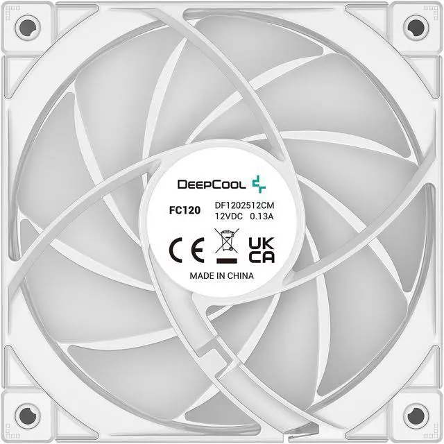 Alt view image 5 of 7 - DeepCool FC120 WHITE-3IN1 Performance 120mm ARGB LED PWM Fan, Daisy-Chain Interconnect Cable, White, Triple White