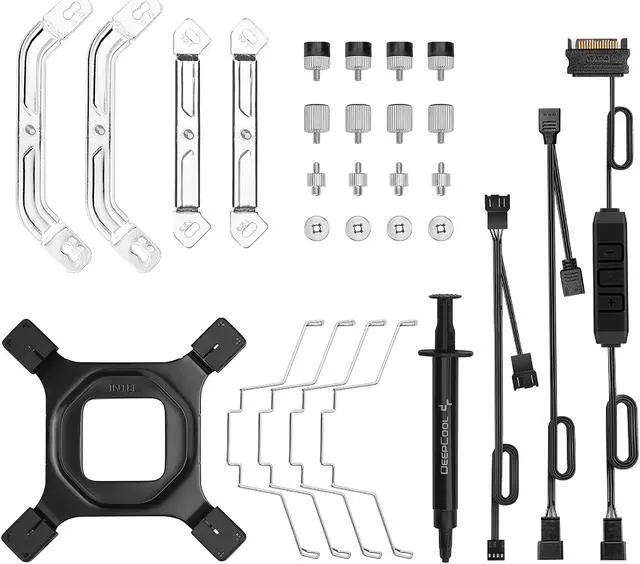 Alt view image 8 of 9 - DeepCool AS500 PLUS WH CPU Air Cooler, Universal RAM Height Compatibility, Two 140mm PWM Fan, A-RGB Top Cover, 5 heat pipe design for Intel Core/AMD Ryzen CPUs, White