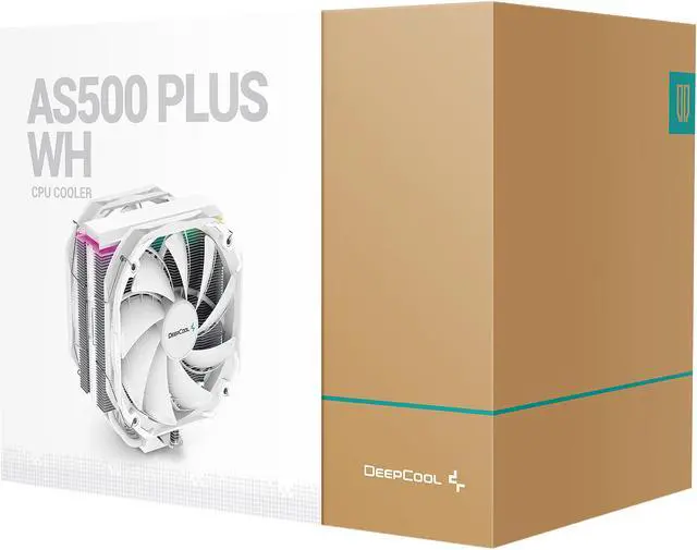 Alt view image 9 of 9 - DeepCool AS500 PLUS WH CPU Air Cooler, Universal RAM Height Compatibility, Two 140mm PWM Fan, A-RGB Top Cover, 5 heat pipe design for Intel Core/AMD Ryzen CPUs, White