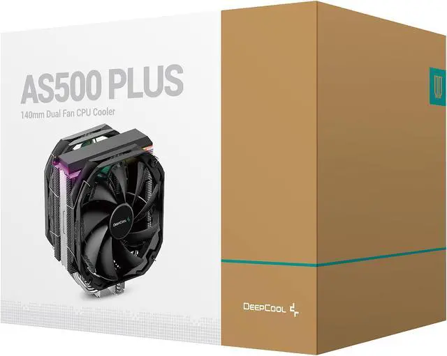 Alt view image 11 of 11 - DeepCool AS500 PLUS CPU Air Cooler, Universal RAM Height Compatibility, Two 140mm PWM Fan, A-RGB Top Cover, 5 heat pipe design for Intel Core/AMD Ryzen CPUs