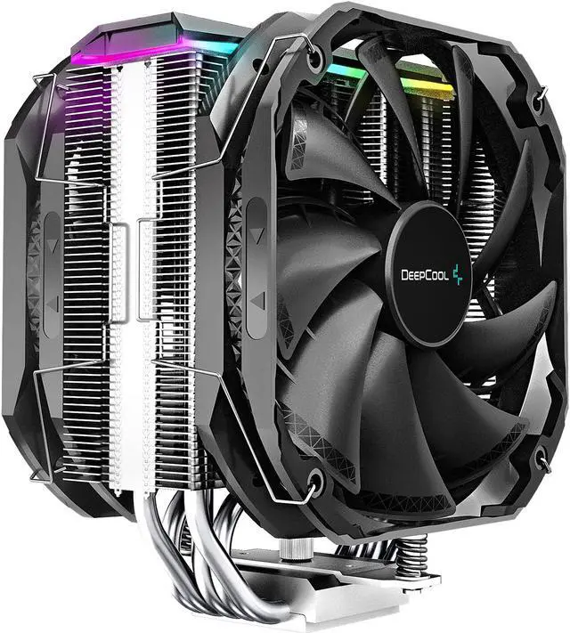 Alt view image 2 of 11 - DeepCool AS500 PLUS CPU Air Cooler, Universal RAM Height Compatibility, Two 140mm PWM Fan, A-RGB Top Cover, 5 heat pipe design for Intel Core/AMD Ryzen CPUs