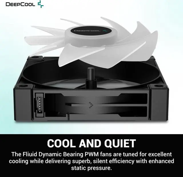 Alt view image 4 of 9 - DeepCool LS520 High-Performance Liquid CPU Cooler, 240mm Radiator, 120mm A-RGB PWM Fan with Auto-RGB Function, Infinity Mirror Cap Design, Customizable Logo Plate, 5V A-RGB Software Control