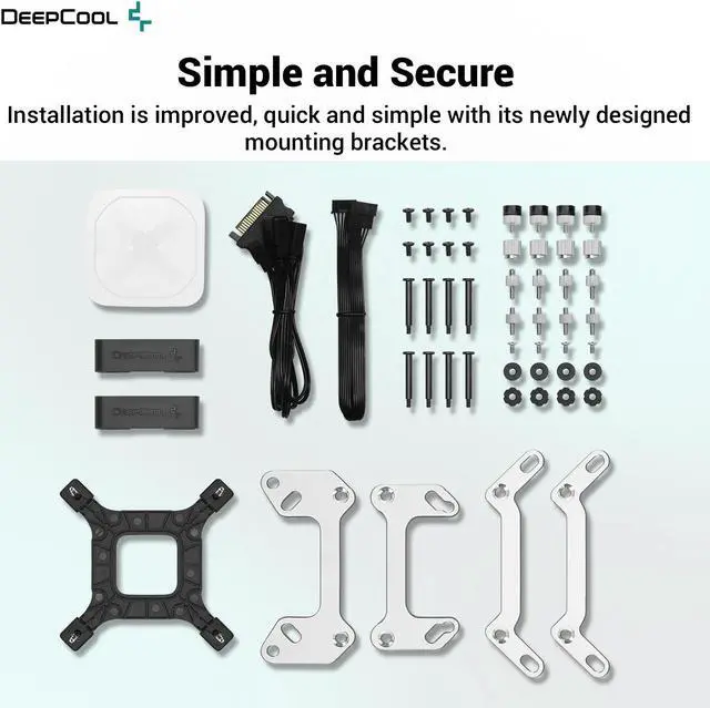 Alt view image 6 of 9 - DeepCool LS520 High-Performance Liquid CPU Cooler, 240mm Radiator, 120mm A-RGB PWM Fan with Auto-RGB Function, Infinity Mirror Cap Design, Customizable Logo Plate, 5V A-RGB Software Control