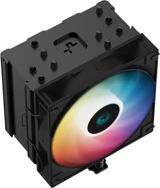 Alt view image 3 of 10 - DeepCool AG500 BK ARGB Single-Tower Performance CPU Cooler, 5 Copper Heat Pipes,  120mm ARGB PWM Fan, White