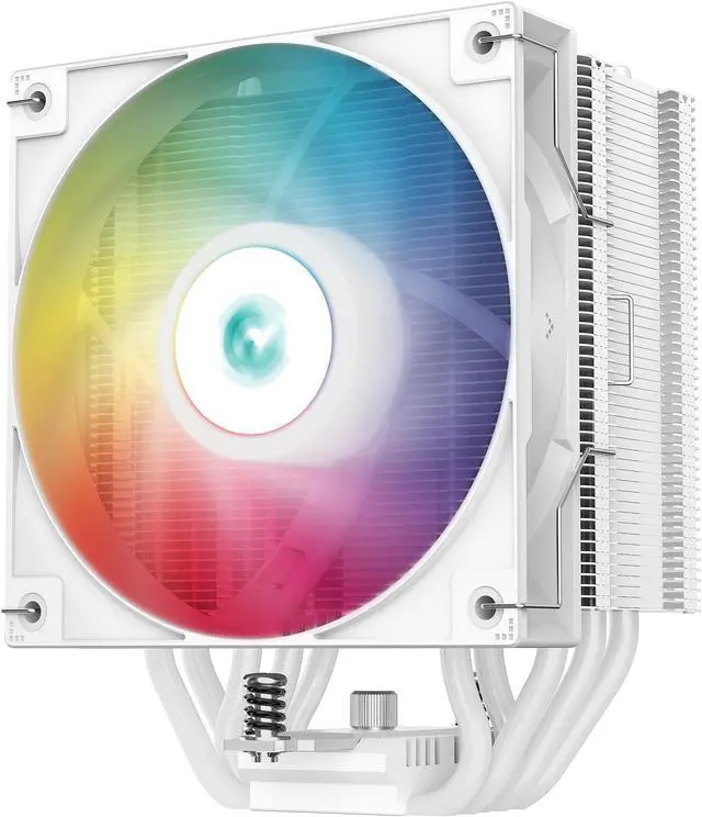 Alt view image 2 of 10 - DeepCool AG500 WH ARGB Single-Tower Performance CPU Cooler, 5 Copper Heat Pipes, 120mm ARGB PWM Fan, White