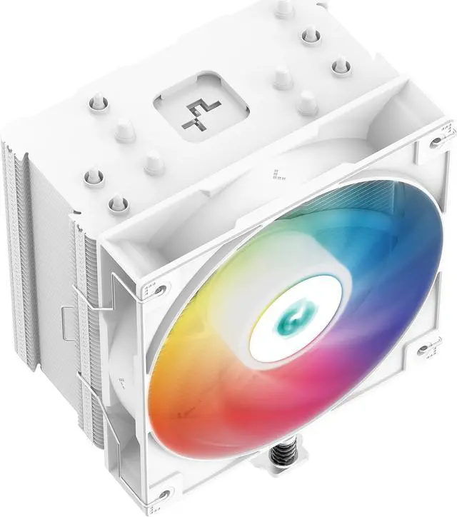 Alt view image 3 of 10 - DeepCool AG500 WH ARGB Single-Tower Performance CPU Cooler, 5 Copper Heat Pipes, 120mm ARGB PWM Fan, White