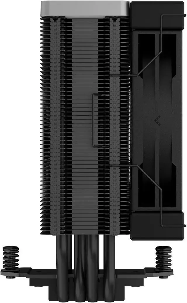 Alt view image 4 of 10 - DeepCool AK400 ZERO DARK Performance CPU Cooler, 4 Copper Heat Pipes, 120mm Fluid Dynamic Bearing PWM Fan, 220W TDP