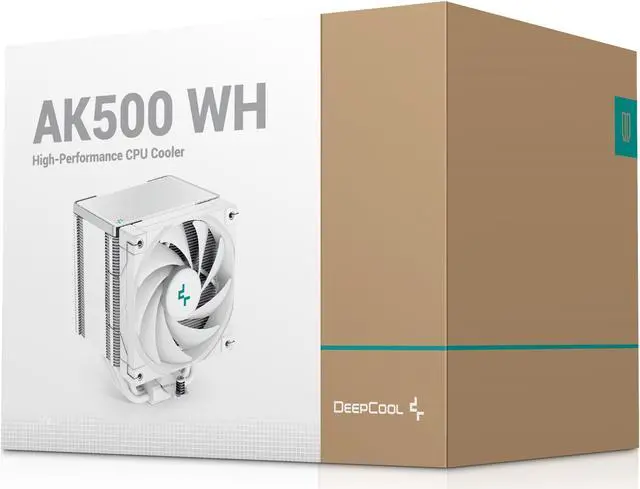 Alt view image 10 of 10 - DeepCool AK500 WH High-Performance CPU Cooler, 5 Copper Heat Pipes, Single-Tower Heatsink, 120mm FDB PWM Fan, 240W