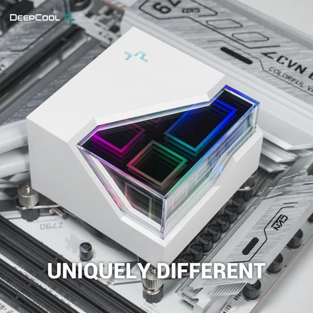 Alt view image 5 of 8 - DeepCool LT720 WH Premium Liquid CPU Cooler, 360mm, High-Performance FK120 FDB Fans, Multidimensional Infinity Mirror Block
