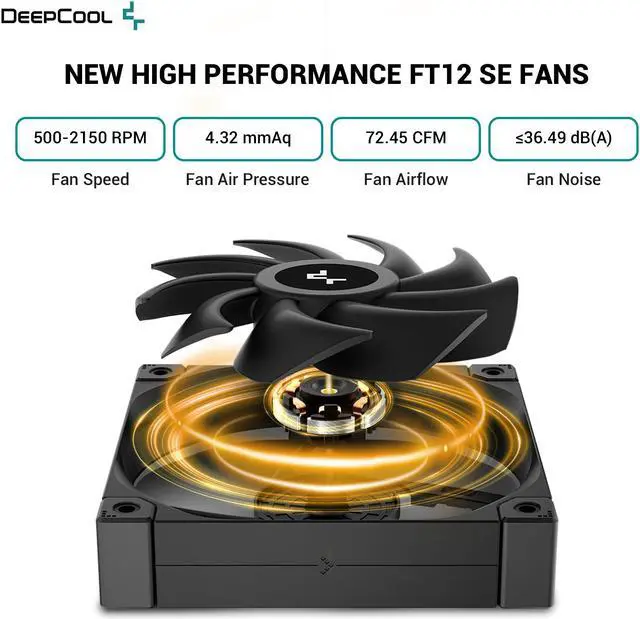 Alt view image 5 of 6 - DeepCool MYSTIQUE 360 LCD Liquid Cooler 360mm 5th Gen Pump 3400RPM AIO 2.8" 640x480 TFT LCD Screen Anti-Leak Tech FT12 SE PWM Fans, Grey and Black