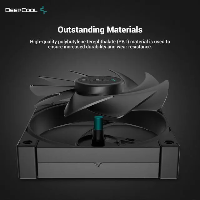 Alt view image 6 of 6 - DeepCool FK120 High Performance Cooling Fan, 4-Pin PWM, Fluid Dynamic Bearing, 1850 RPM, 120mm, Black, 3-Pack