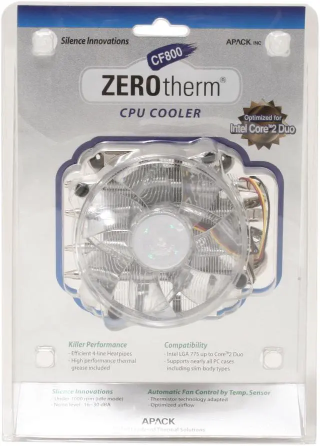 Alt view image 7 of 7 - ZEROtherm CF800 92mm CPU Cooler
