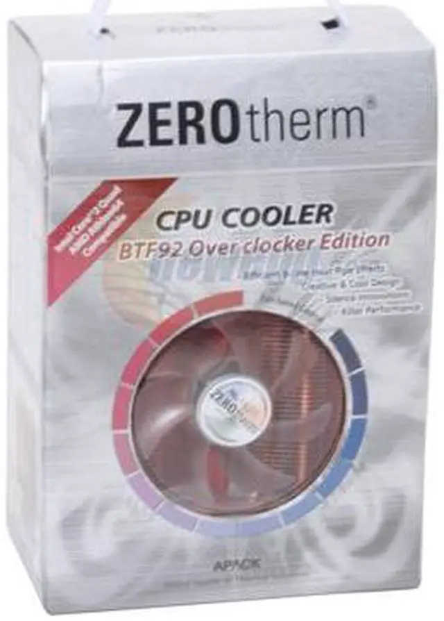 Alt view image 4 of 5 - ZEROtherm BTF90 with manual fan controller (BTF92) 92mm 2 ball UFO bearing CPU Cooler