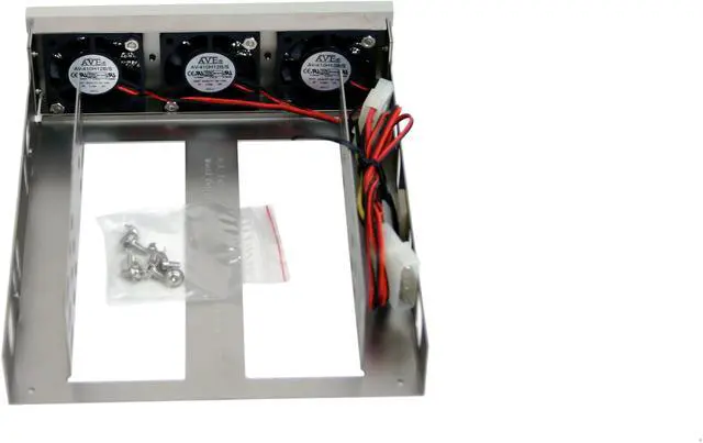 Alt view image 2 of 3 - SanMax B300-M3B Baycooler Metal 3 Fans Hard Disk Cooler