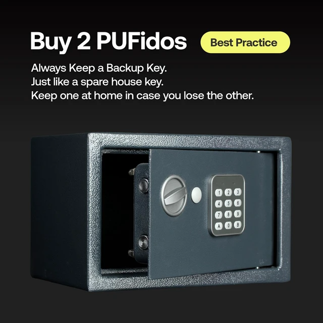 Alt view image 12 of 13 - SecuX PUFido Key 2 - F01Q - Multi-Factor Authentication (MFA) Security Key and PIN & Passkey Management, Connect via USB-C, FIDO U2F/FIDO2 Certified (CTAP2.1)