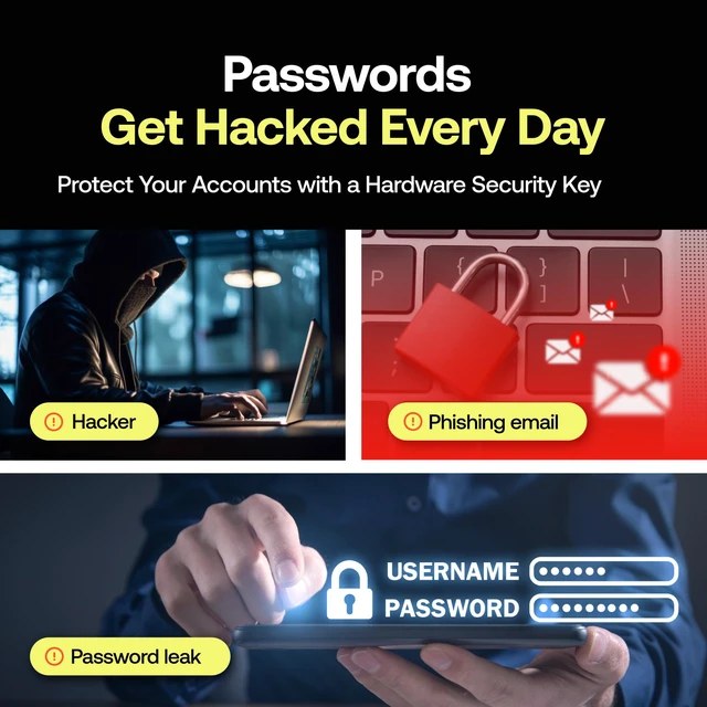 Alt view image 13 of 13 - SecuX PUFido Key 2 - F01Q - Multi-Factor Authentication (MFA) Security Key and PIN & Passkey Management, Connect via USB-C, FIDO U2F/FIDO2 Certified (CTAP2.1)
