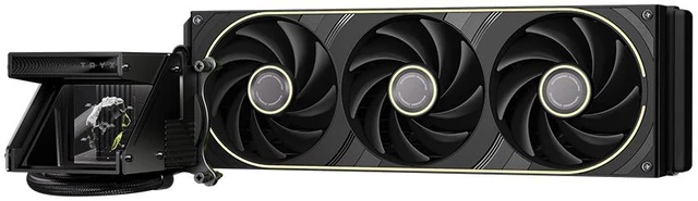 Alt view image 4 of 7 - TRYX Holo 360mm AIO Holographic Visual GIPHY Built-in Asetek 280w TDP 7th Gen V2, FOBR Unibody Fan, Adjustable Water Block, Embedded Al Interface, Aluminum, Intel LGA 1851/1700 AMD AM5/AM4