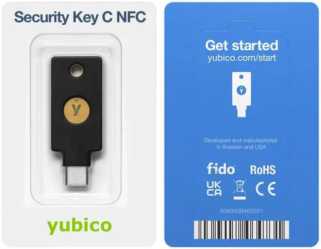 Alt view image 4 of 10 - Yubico - Security Key C NFC - Black - Two-Factor Authentication (2FA) Security Key, Connect via USB-C or NFC, FIDO U2F/FIDO2 Certified