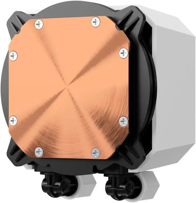 Alt view image 11 of 12 - ASRock AIO PRO White 360 ARGB 27mm radiator, ARGB waterblock, ARGB Hub-lighting fan, white version