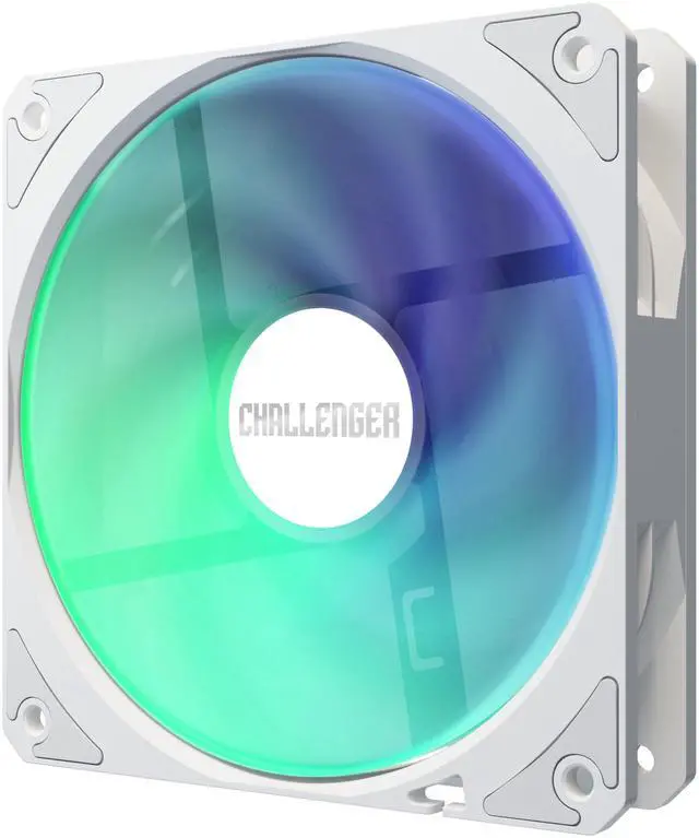 Alt view image 10 of 13 - ASRock AIO Challenger White 360 Digital 27mm radiator, 3" Digital Display w/ ARGB, ARGB Hub-lighting fan, white version