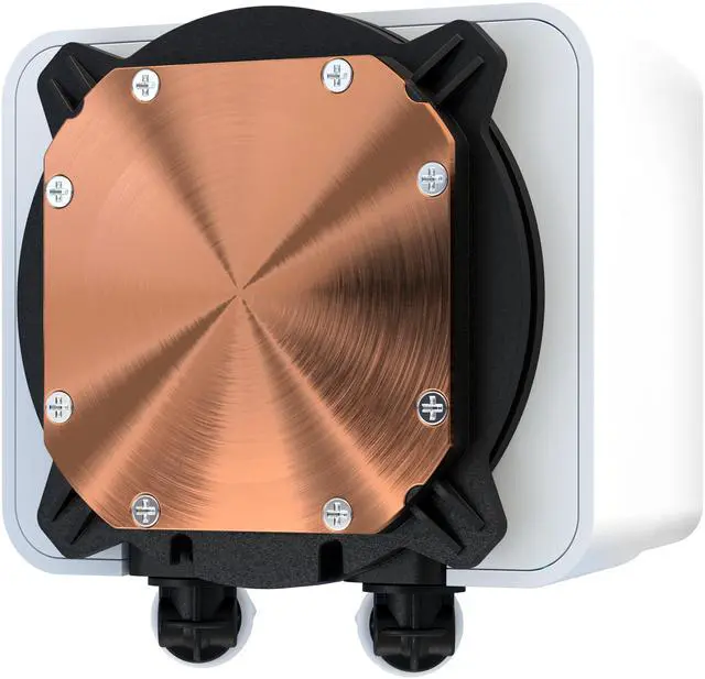 Alt view image 11 of 13 - ASRock AIO Challenger White 360 Digital 27mm radiator, 3" Digital Display w/ ARGB, ARGB Hub-lighting fan, white version