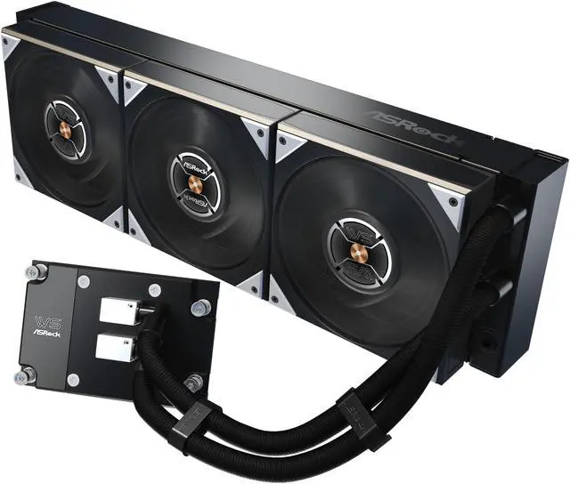 Alt view image 2 of 11 - ASRock WS TR 360D 360mm AIO Liquid CPU Cooler for AMD Threadripper sTR5/SP6/sWRX9/sWRX8/sTRX4/TR4/SP3, Dual-Pump Redundancy with Alarm, Brazed Full-Copper Cold Plate, 6-Year Warranty
